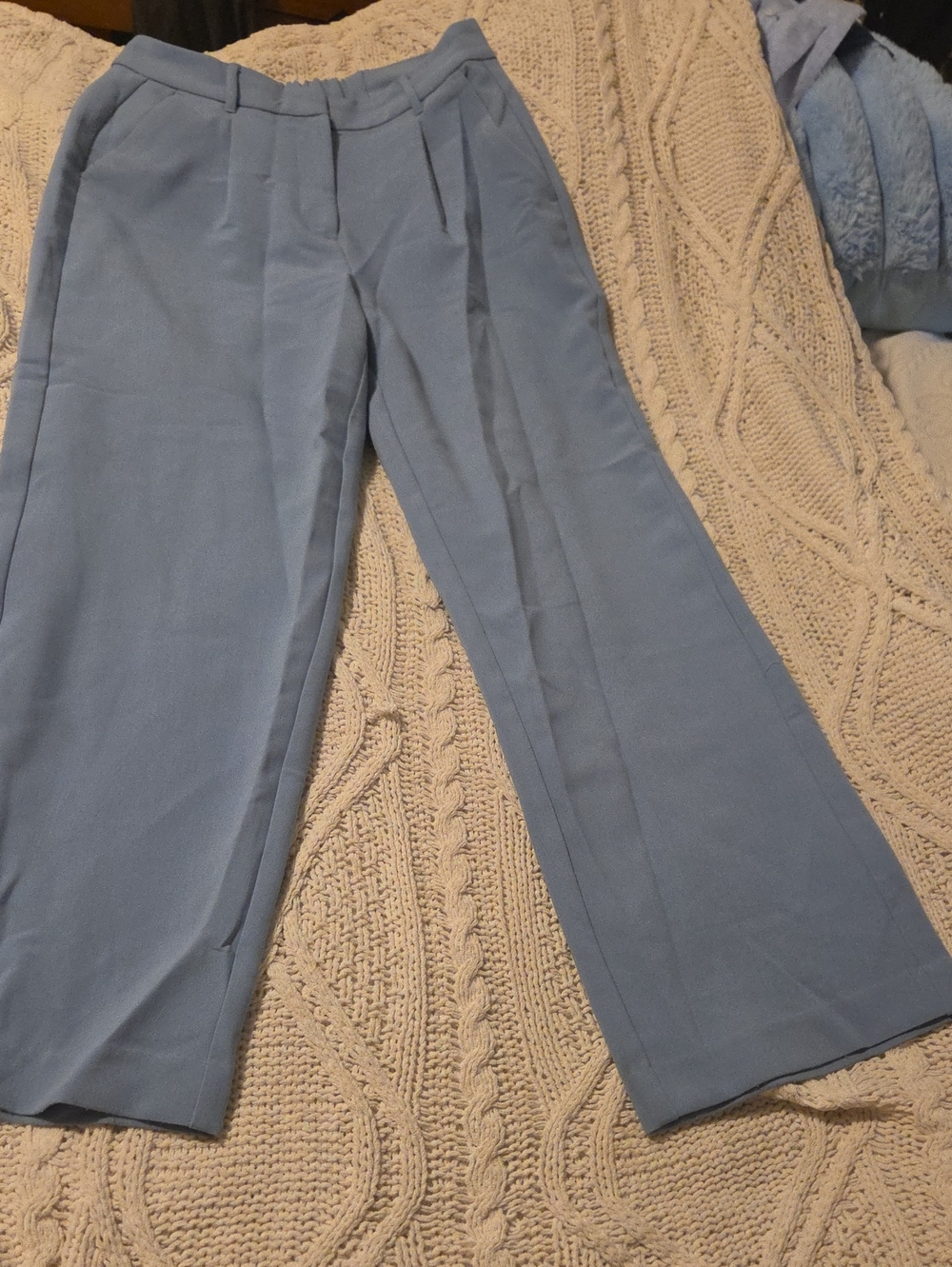 Old Navy High-Rise Light Blue Wide-Leg Trousers Size Med